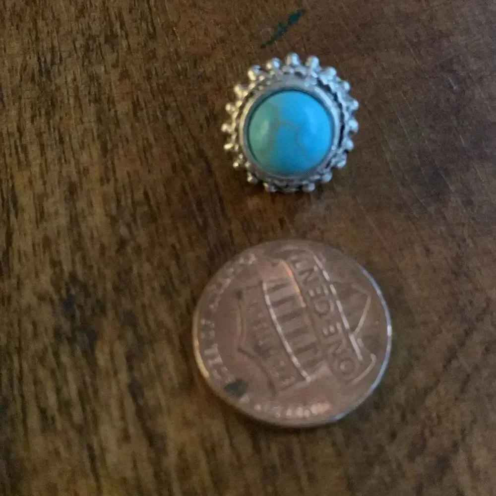 Men’s Western Turquoise Stud Earrings Southwest Indian Style Boho Ethnic Tribal